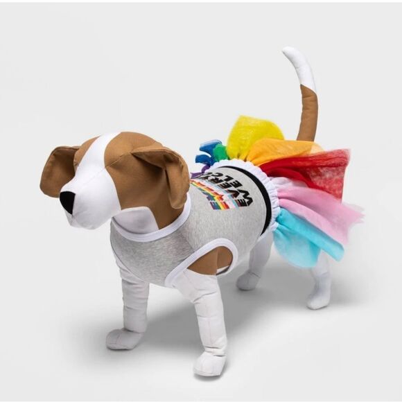 New Target Welcome Everyone Pride Dog Tutu‎ Skirt and Cropped Tank Top M Costume - Picture 2 of 9